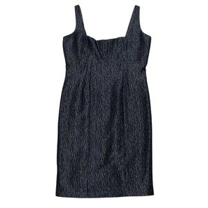 Calvin Klein Knee Length Dress Women’s 12 Black Pleated Top Business Casual